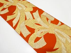 アンティーク 束ね熨斗模様織り出し袋帯(着用可)